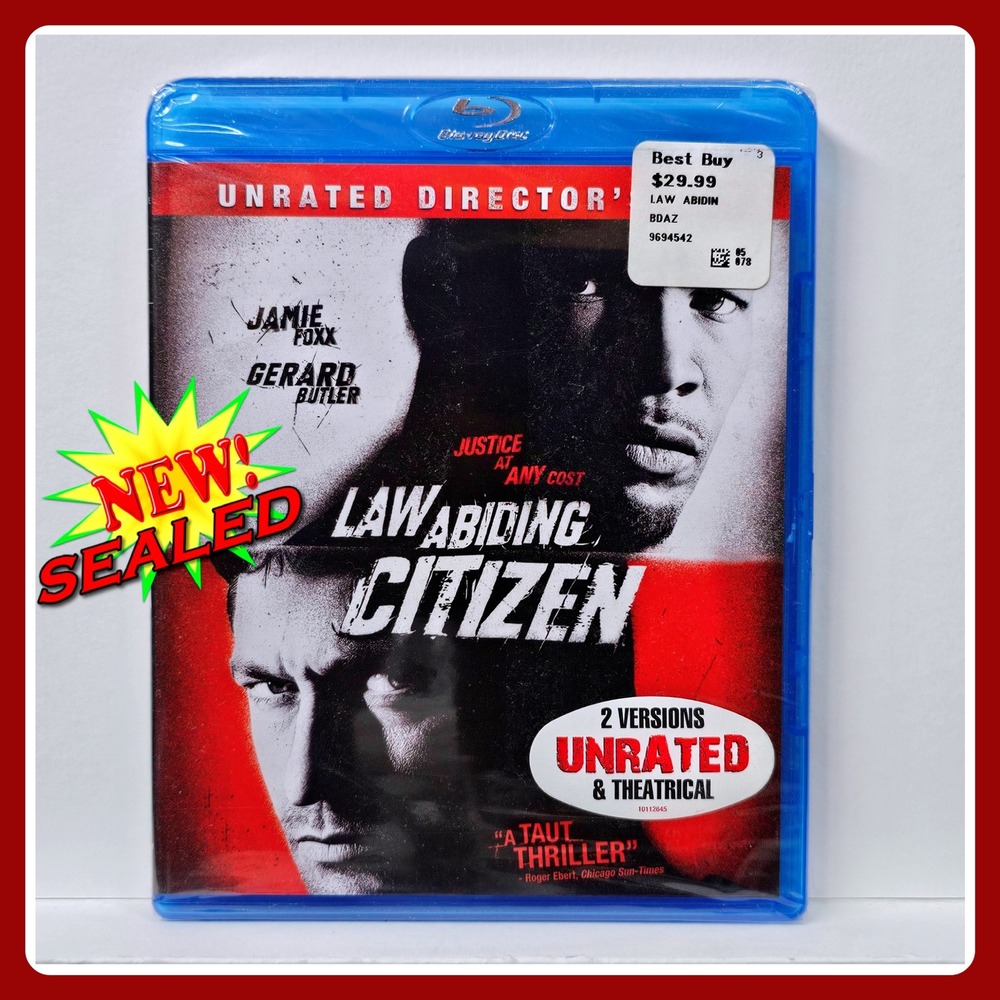 Law Abiding Citizen Blu-ray Unrated Director's Cut Jamie‎ Foxx Gerard Butler NEW